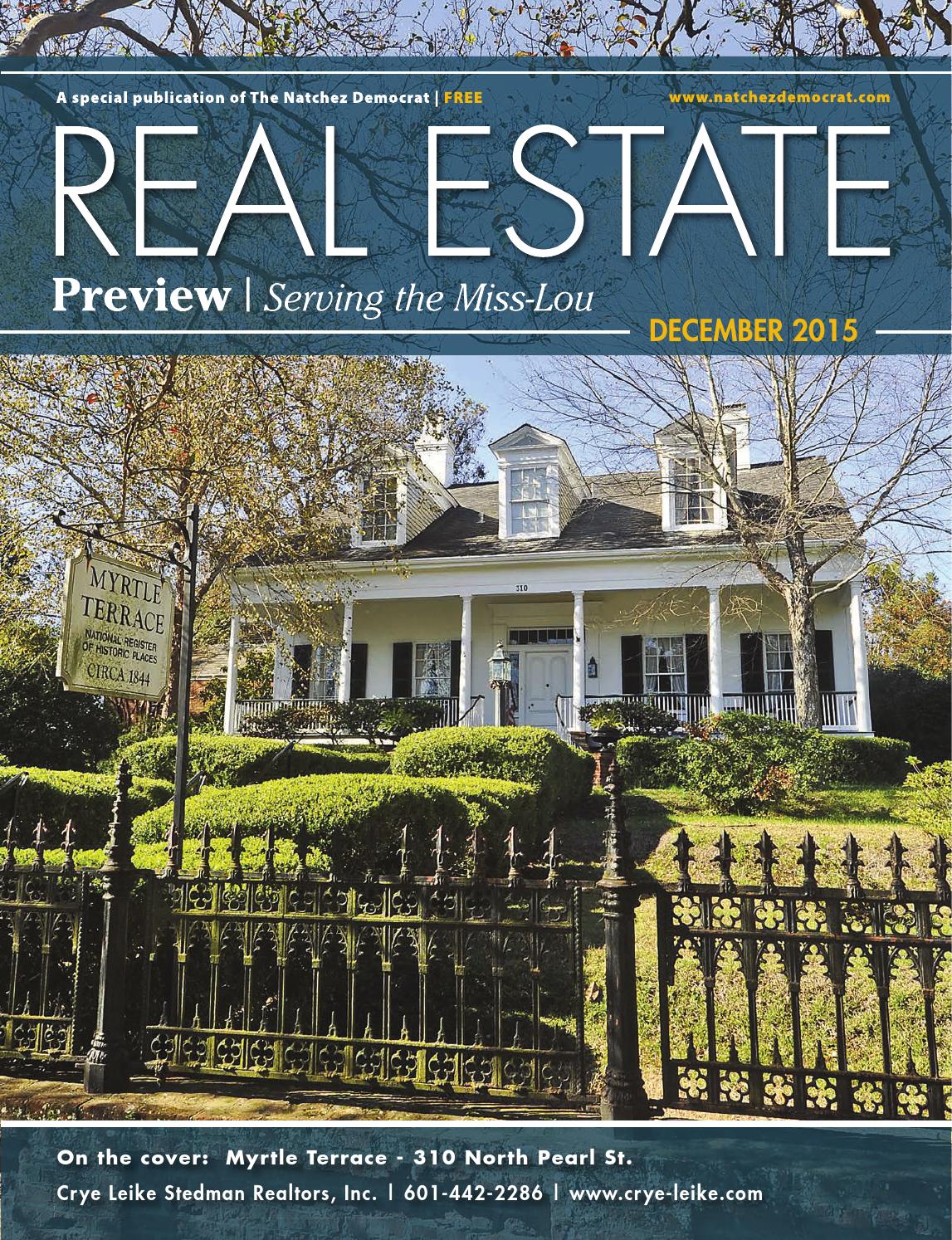 Real Estate December 2015 by Natchez Democrat Issuu