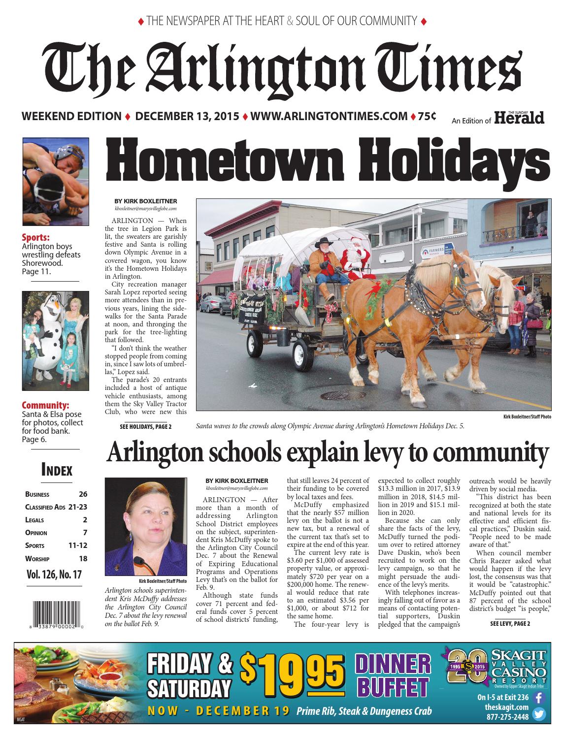 Arlington Times, December 12, 2015 by Sound Publishing Issuu