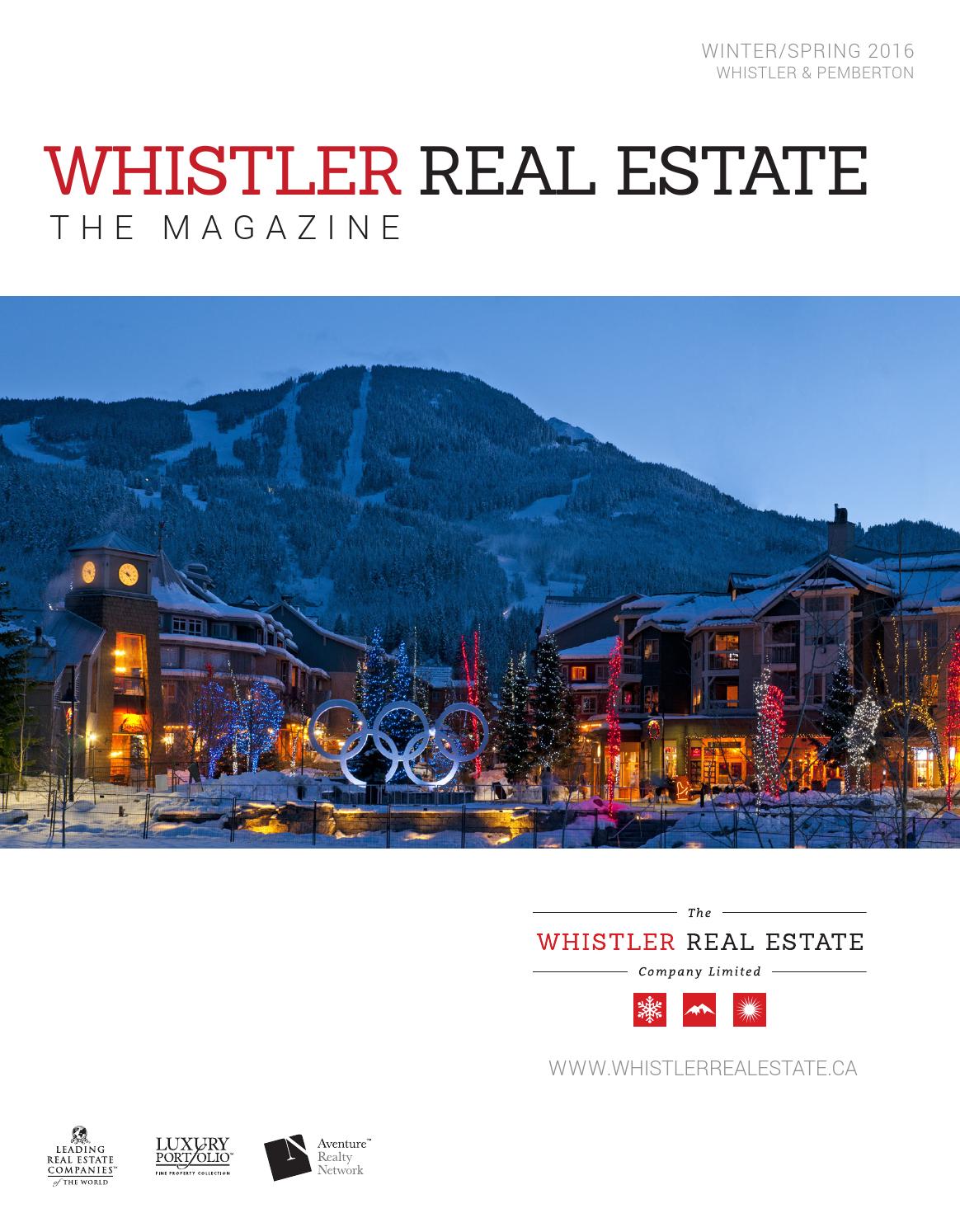 Whistler Real Estate The Magazine Winter 2016 by WhistlerRealEstate