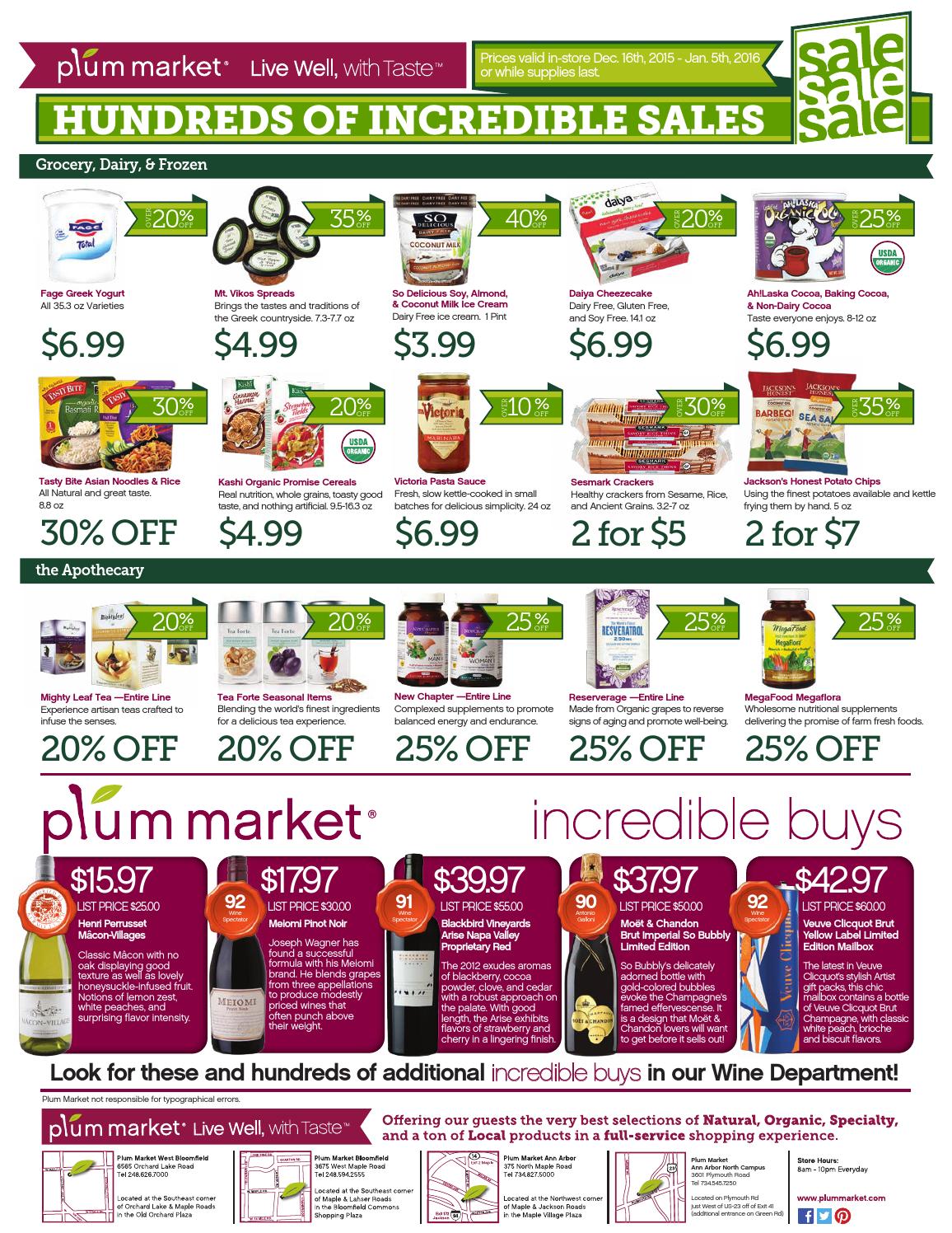 Plum Market SaleSalaSale Flyer Michigan by Plum Market Issuu