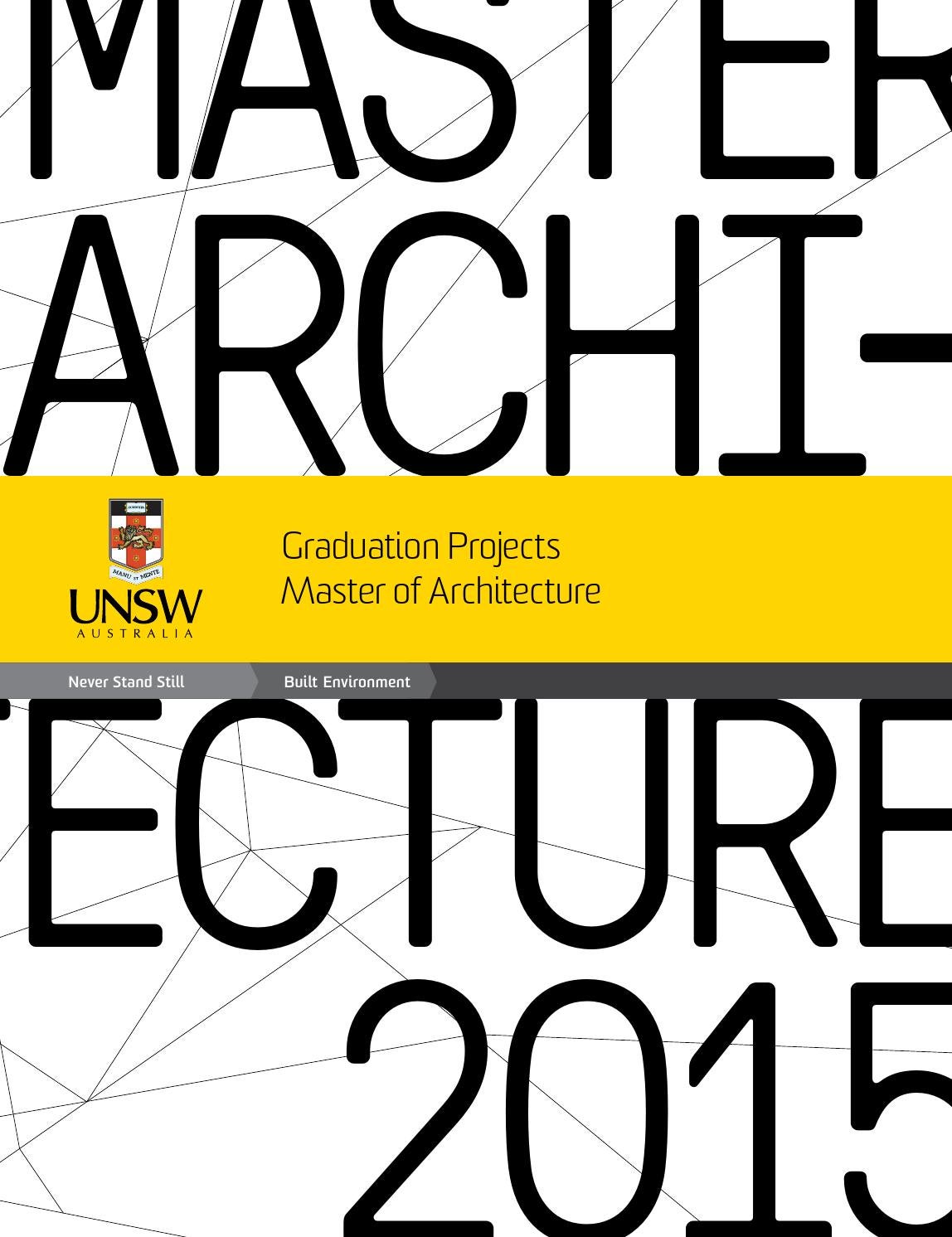 Masters of architecture graduate catalogue by UNSW Built Environment