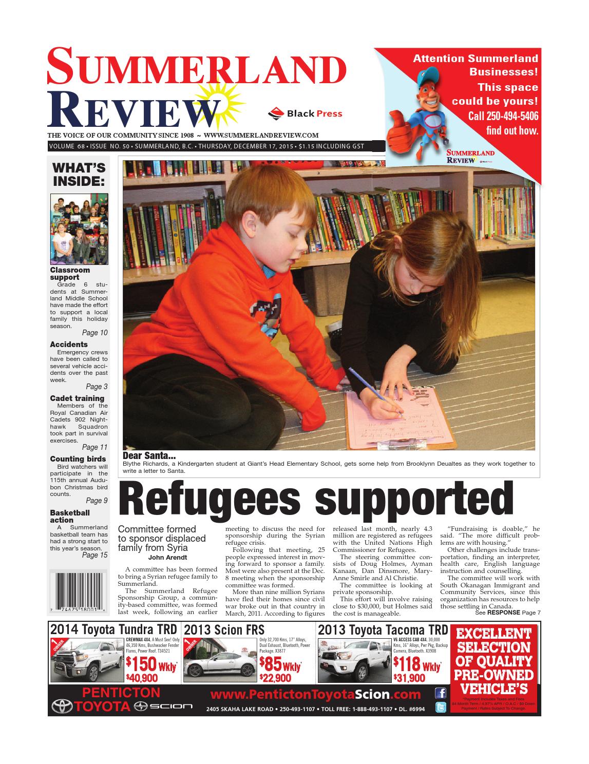 Summerland Review, December 17, 2015 by Black Press Media Group Issuu