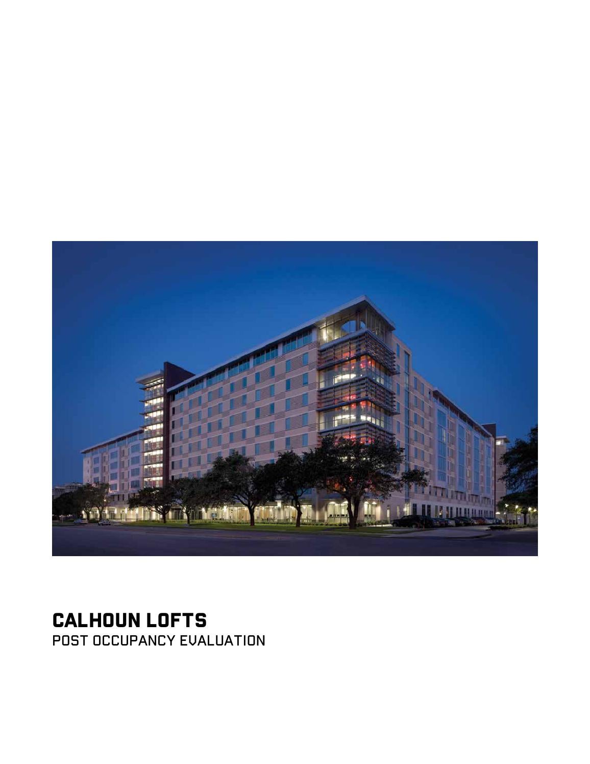 Calhoun Lofts Post Occupancy Evaluation by Weston Berry Issuu