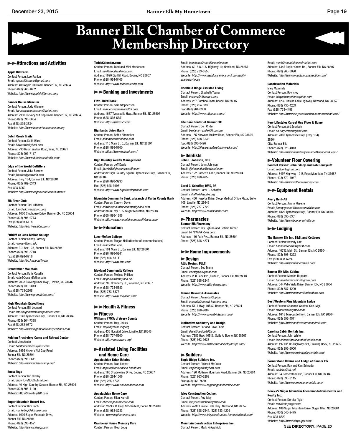 Banner Elk My Hometown 2015 16 By Mountain Times Publications Issuu