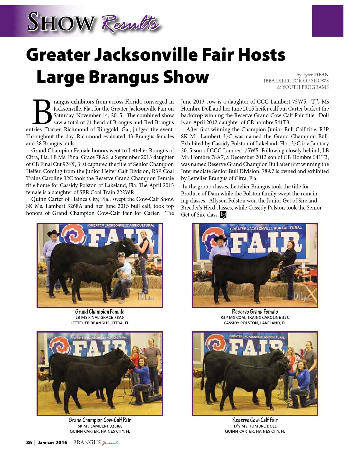 January 2016 Brangus Journal by International Brangus Breeders