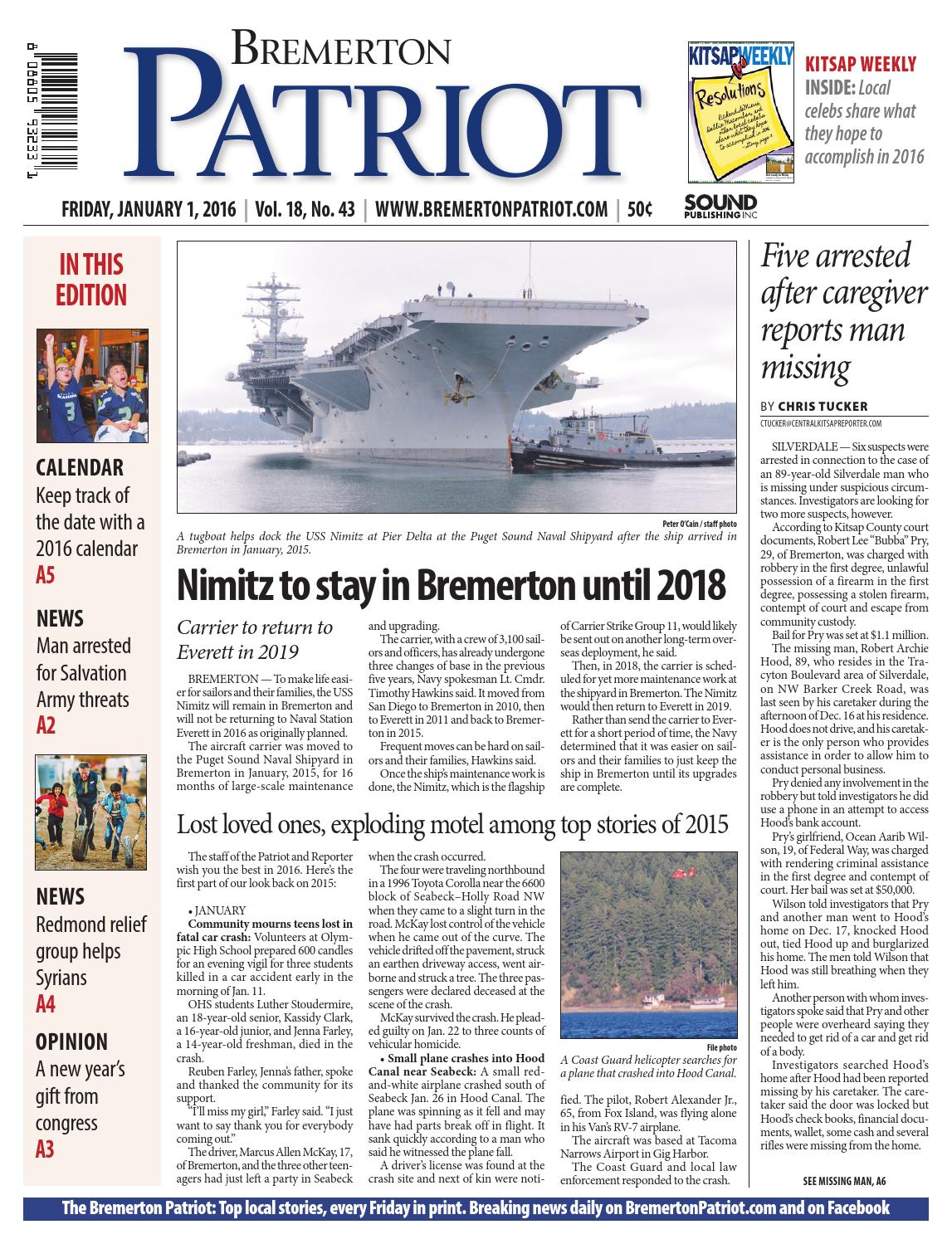 Bremerton Patriot, January 01, 2016 by Sound Publishing Issuu