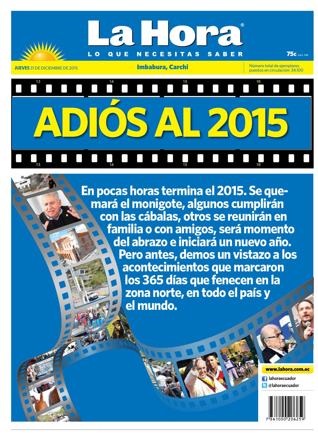 Imbabura 31 Diciembre 2015 By LA HORA Ecuador Issuu