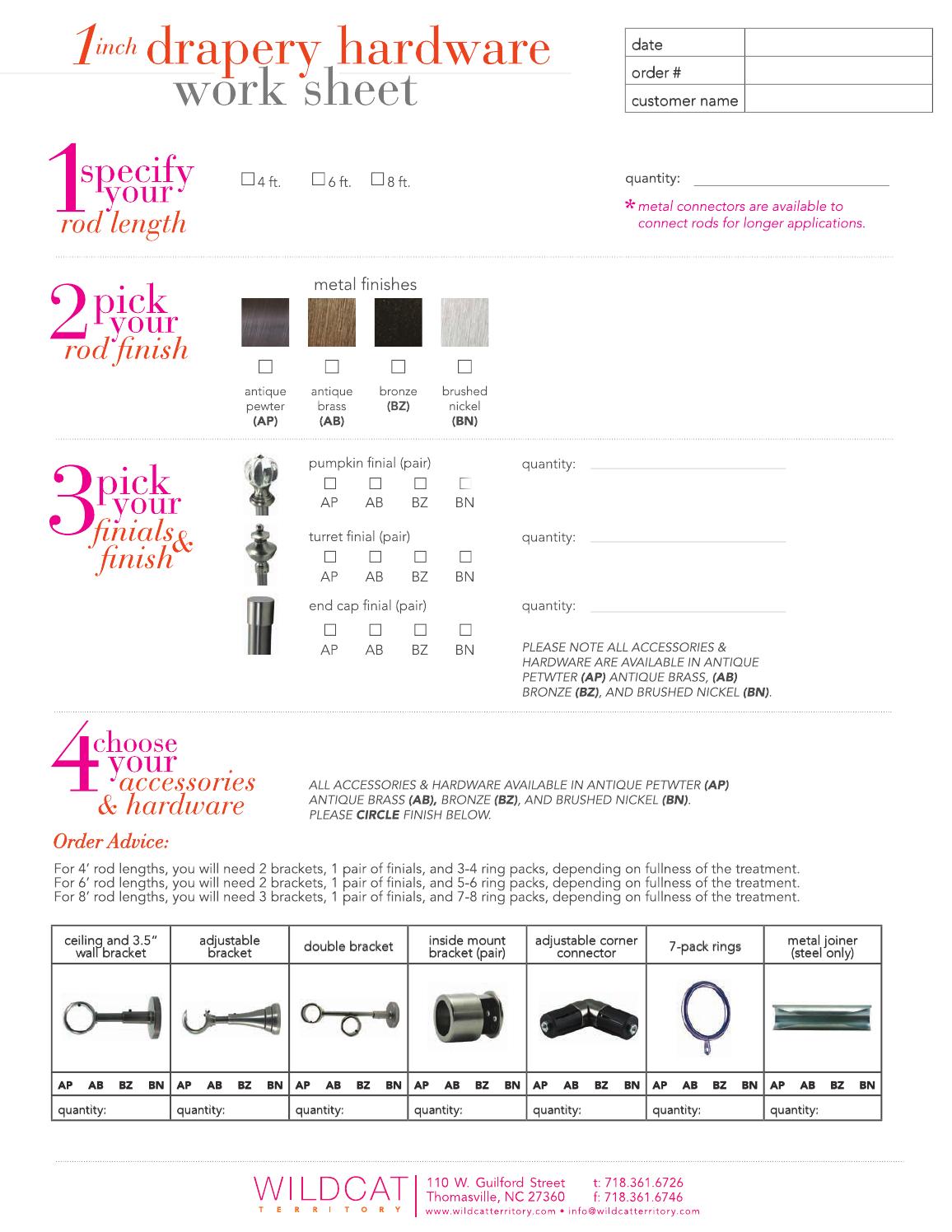 WT Worksheet Drapery Hardware 1" by Wildcat Territory Issuu