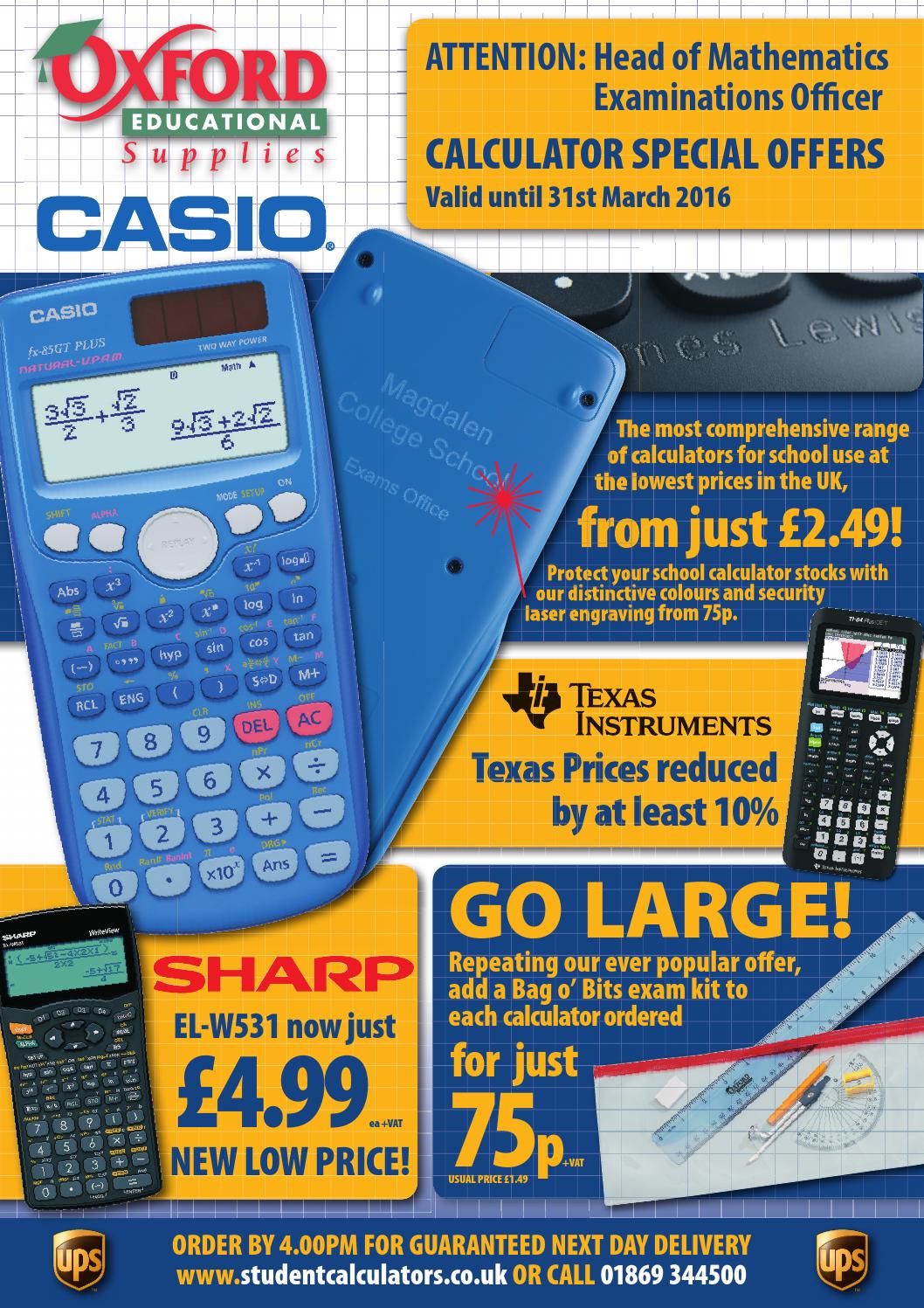 Oxford Educational Supplies OES613 Scientific Calculator Stationery