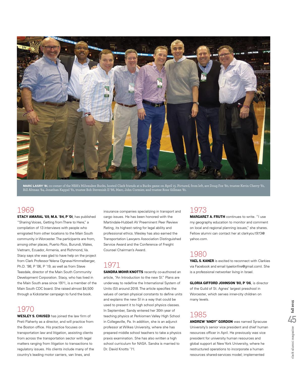 Clark University Alumni Magazine Fall 2015 by Clark University Issuu