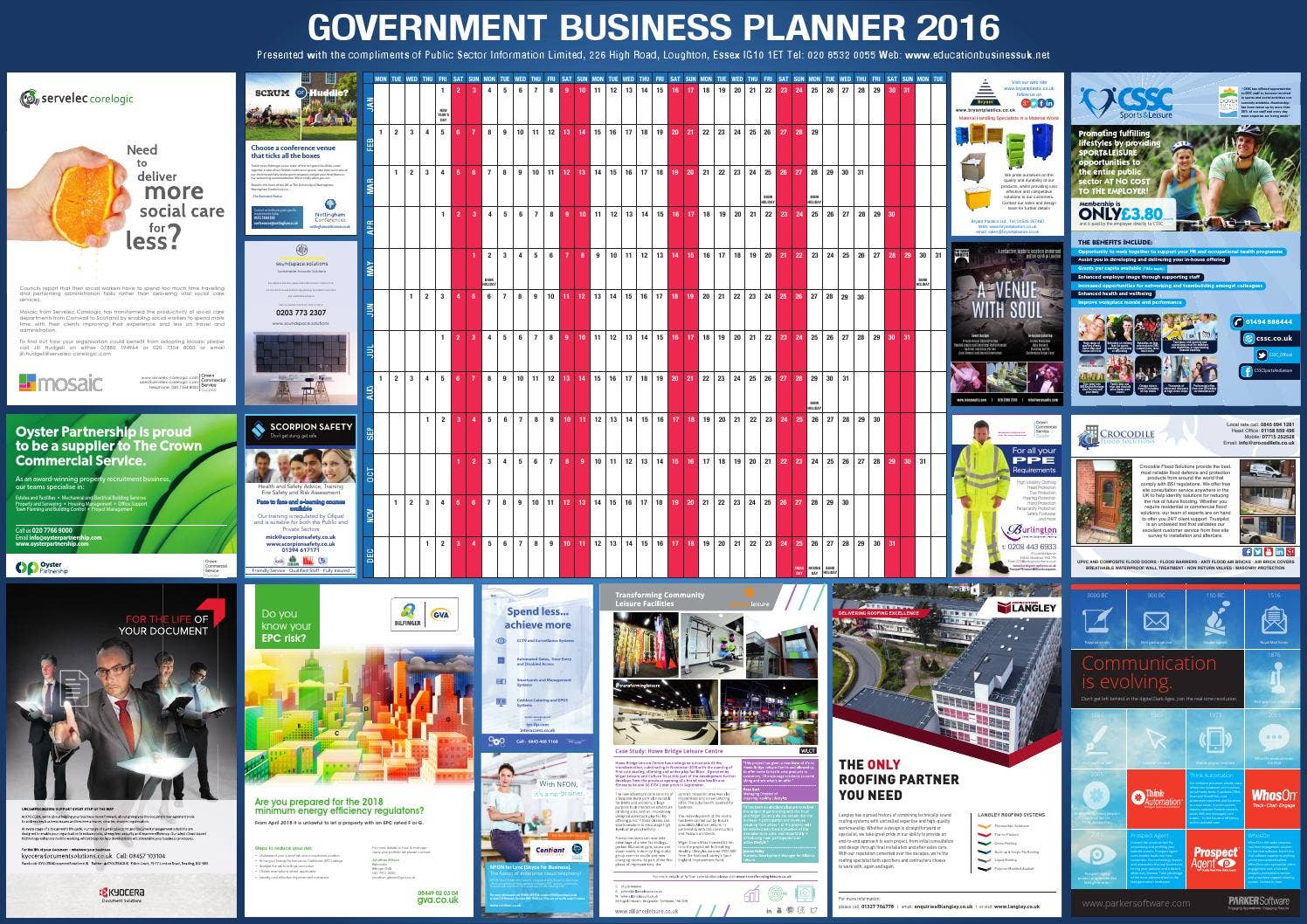 Government Business Year Planner 2016 by PSI Media - Issuu