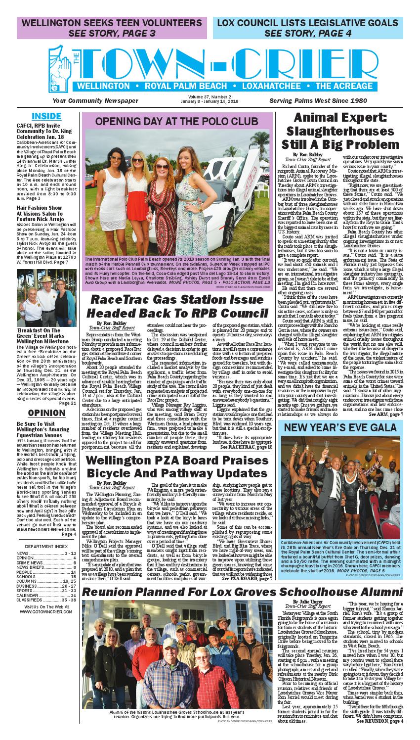 TownCrier Newspaper January 8, 2016 by Wellington The Magazine LLC Issuu