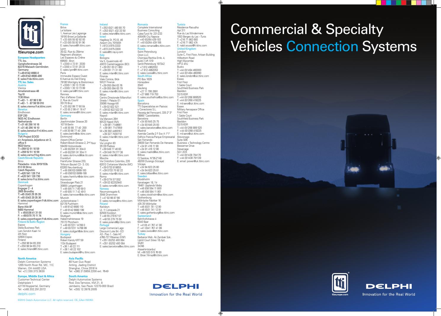 Delphi Commercial Specialty Vehicles Connection Systems By Tti Inc Issuu