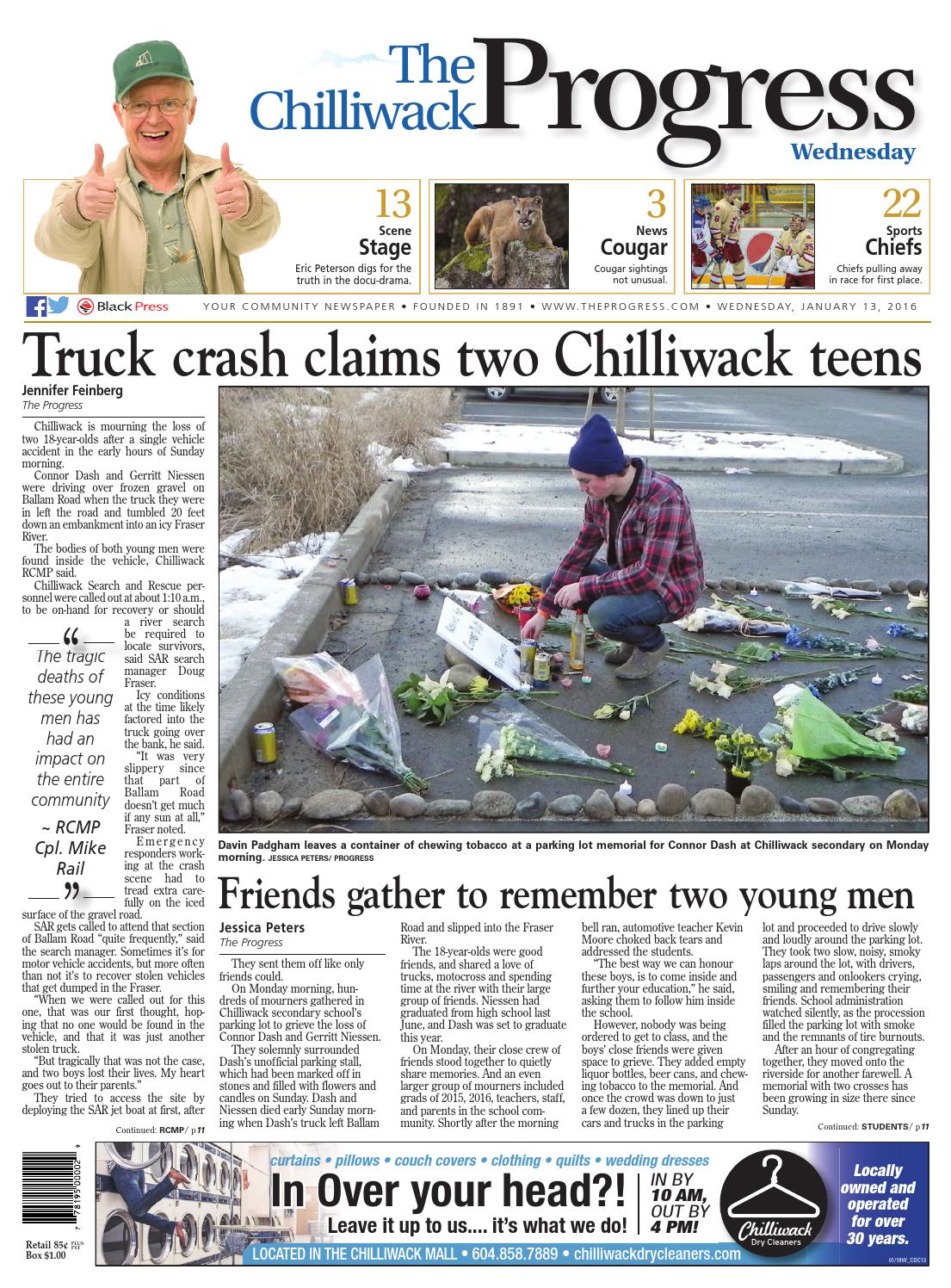 Chilliwack Progress, January 13, 2016 by Black Press Media Group Issuu