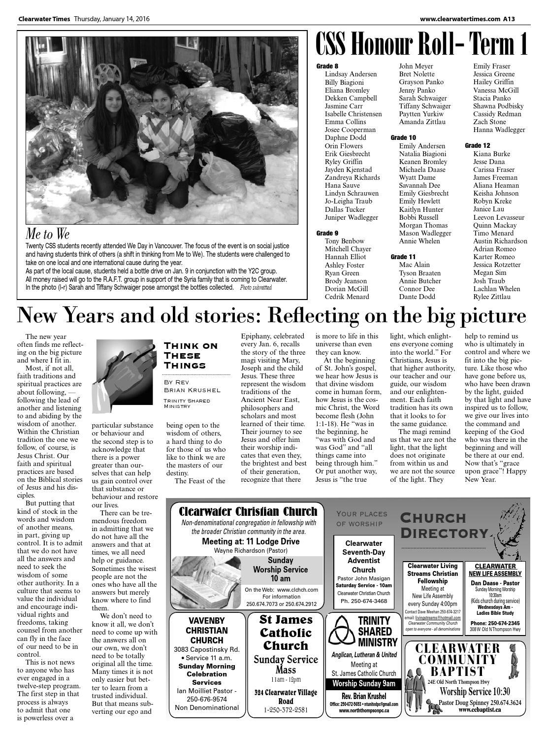 Clearwater Times, January 14, 2016 by Black Press Media Group Issuu