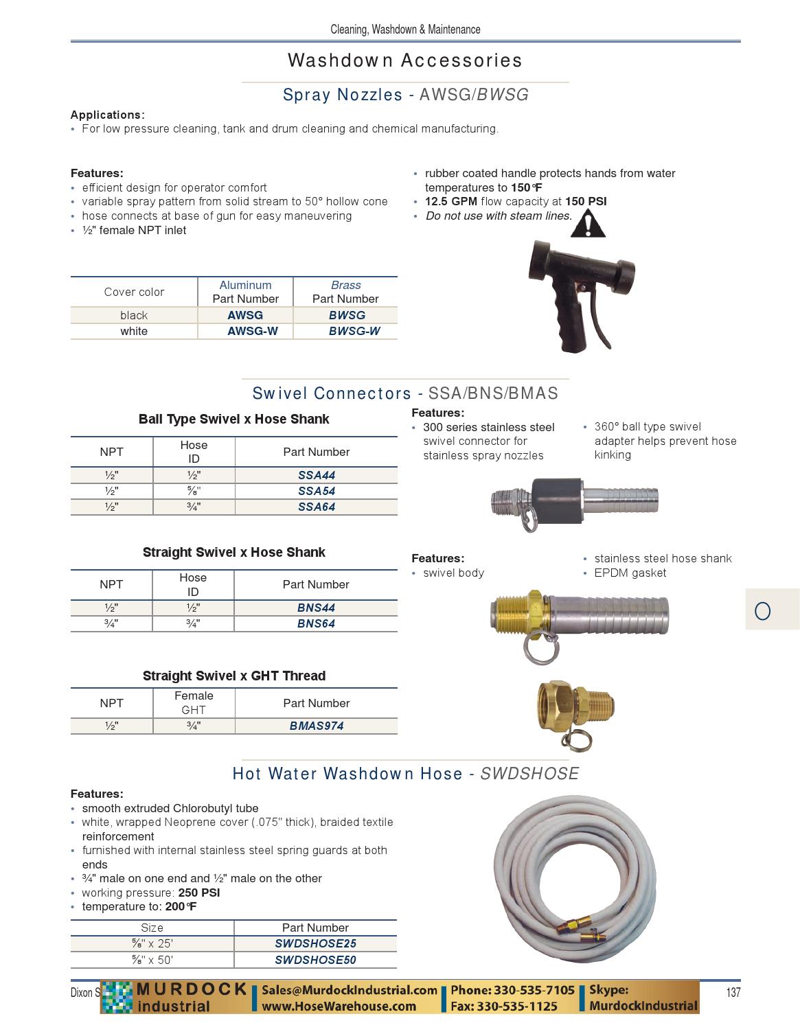 Dixon valve sanitary coupling catalog 2016 hosewarehouse by Murdock