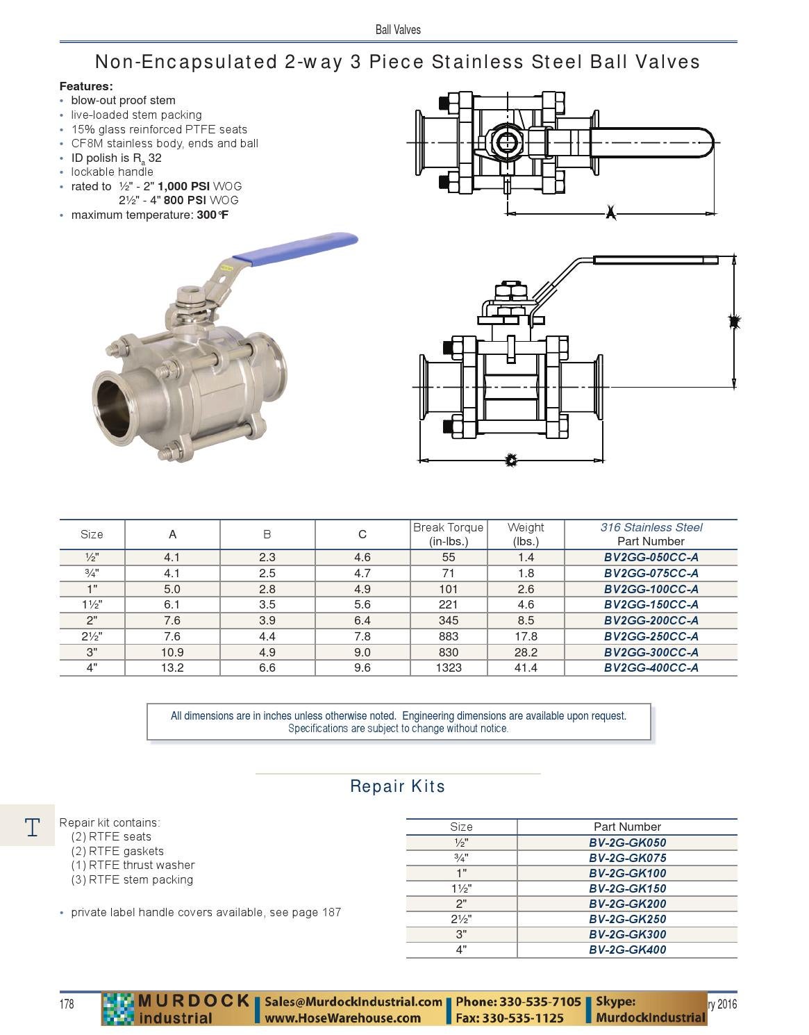 Dixon valve sanitary coupling catalog 2016 hosewarehouse by Murdock