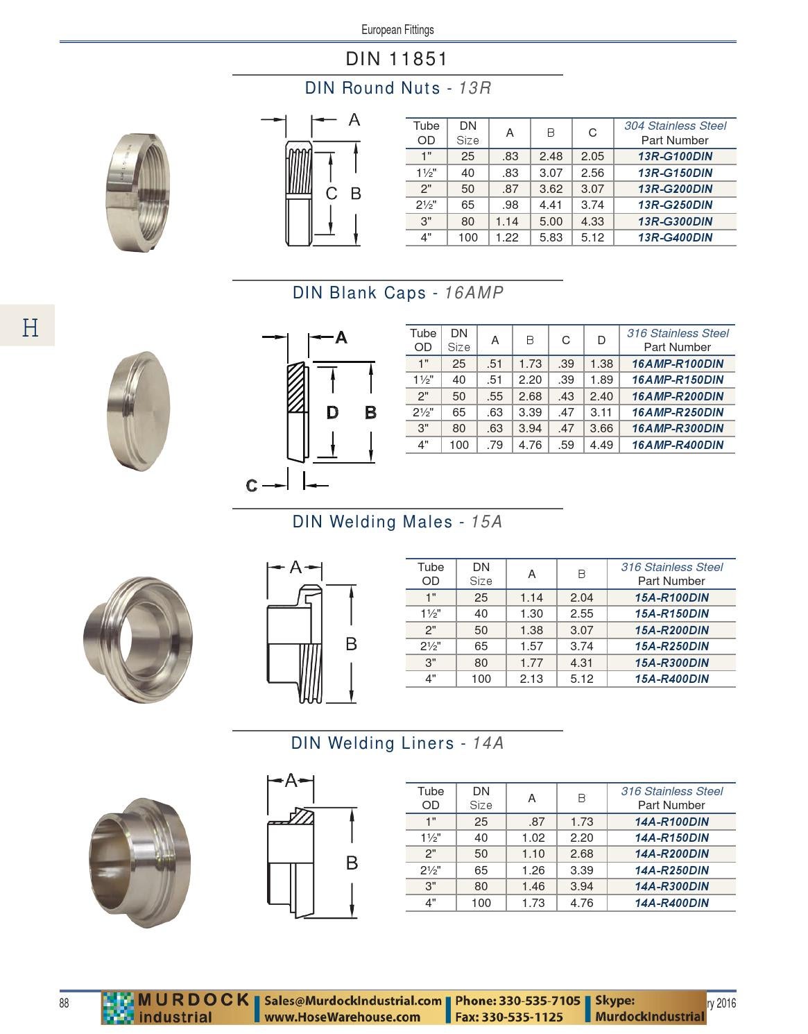 Dixon valve sanitary coupling catalog 2016 hosewarehouse by Murdock