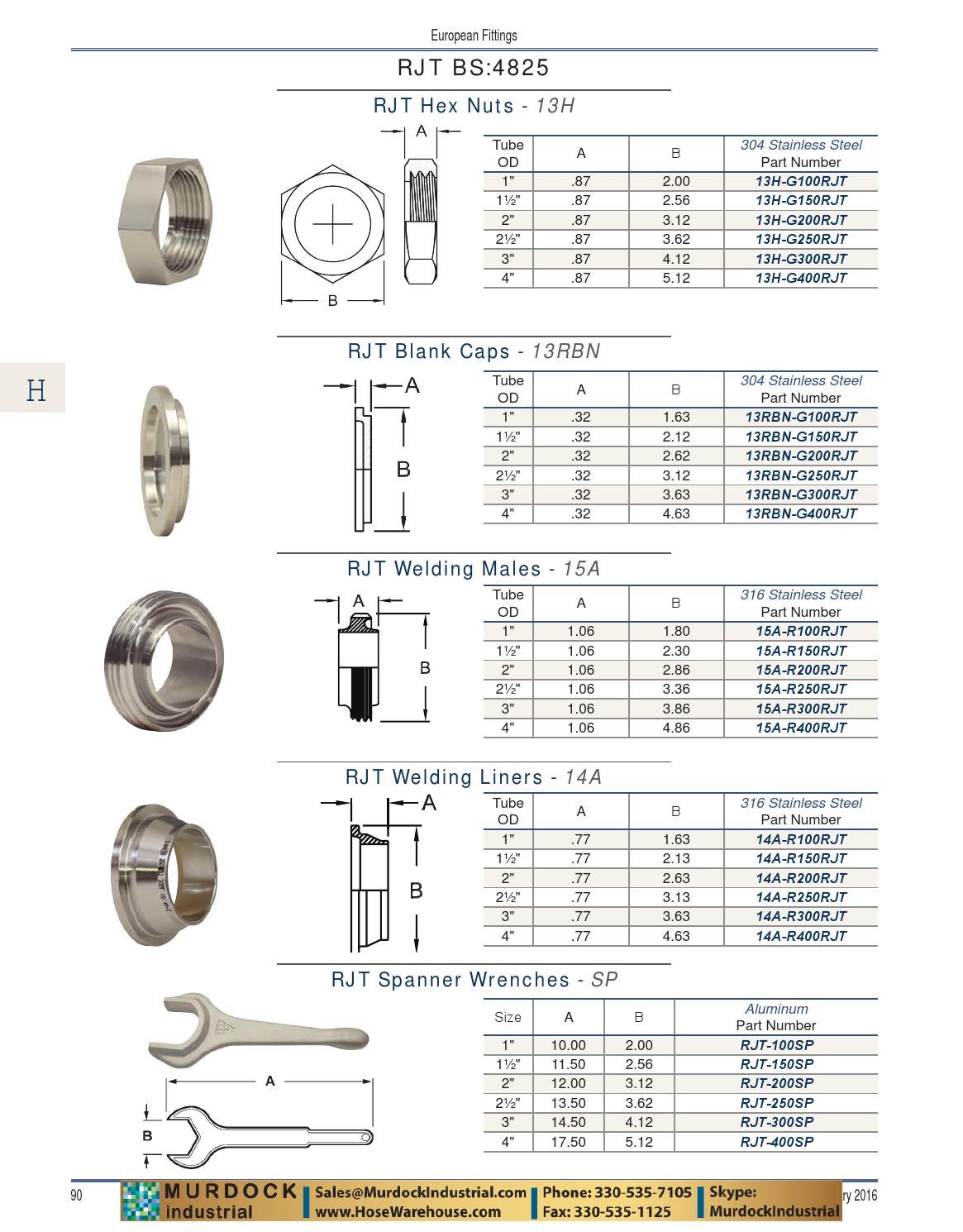 Dixon valve sanitary coupling catalog 2016 hosewarehouse by Murdock