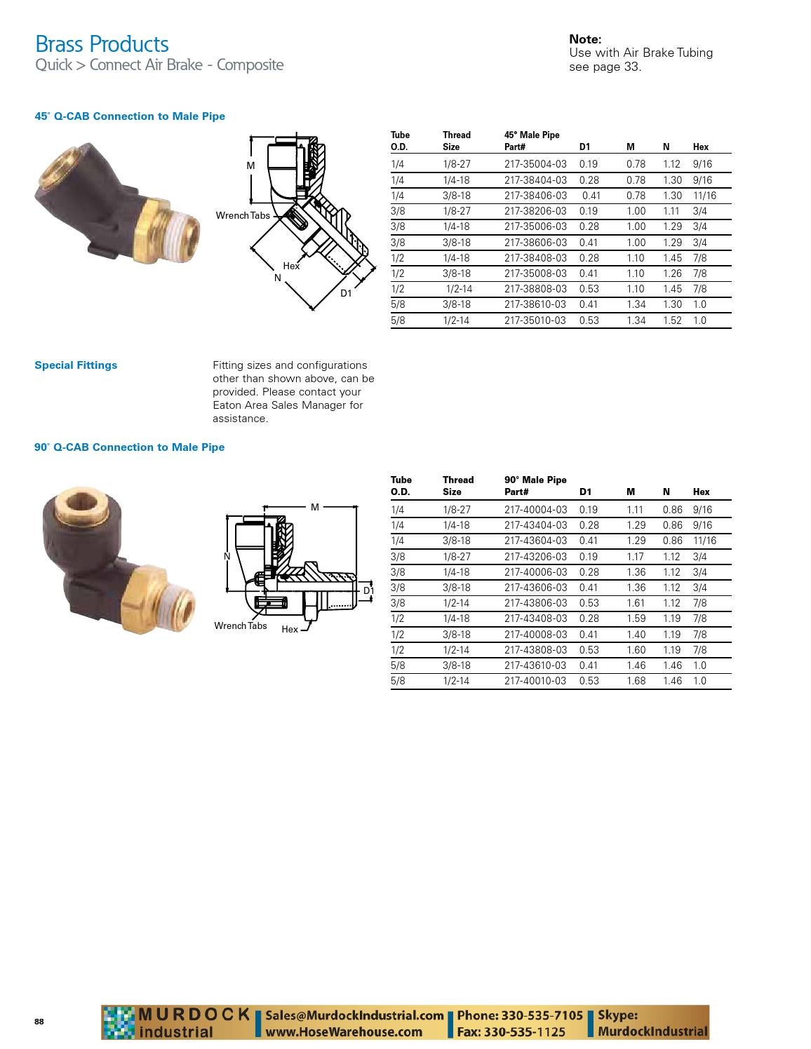Eaton Aeroquip Brass Products Master Catalog by Murdock Industrial Issuu