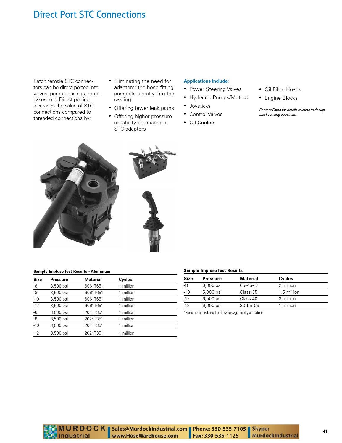 Eaton aeroquip catalog stc connectors snap to connect john deere