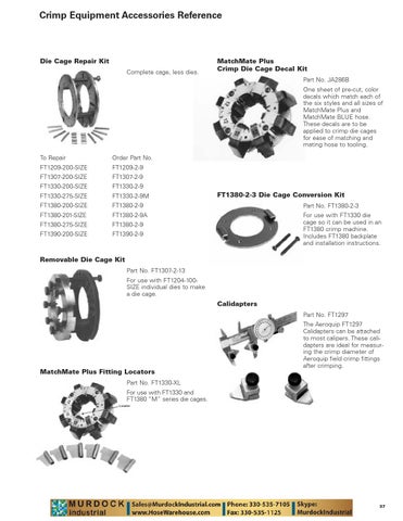 Eaton aeroquip crimp specifications specs catalog ft1330 ft1380 ft1390