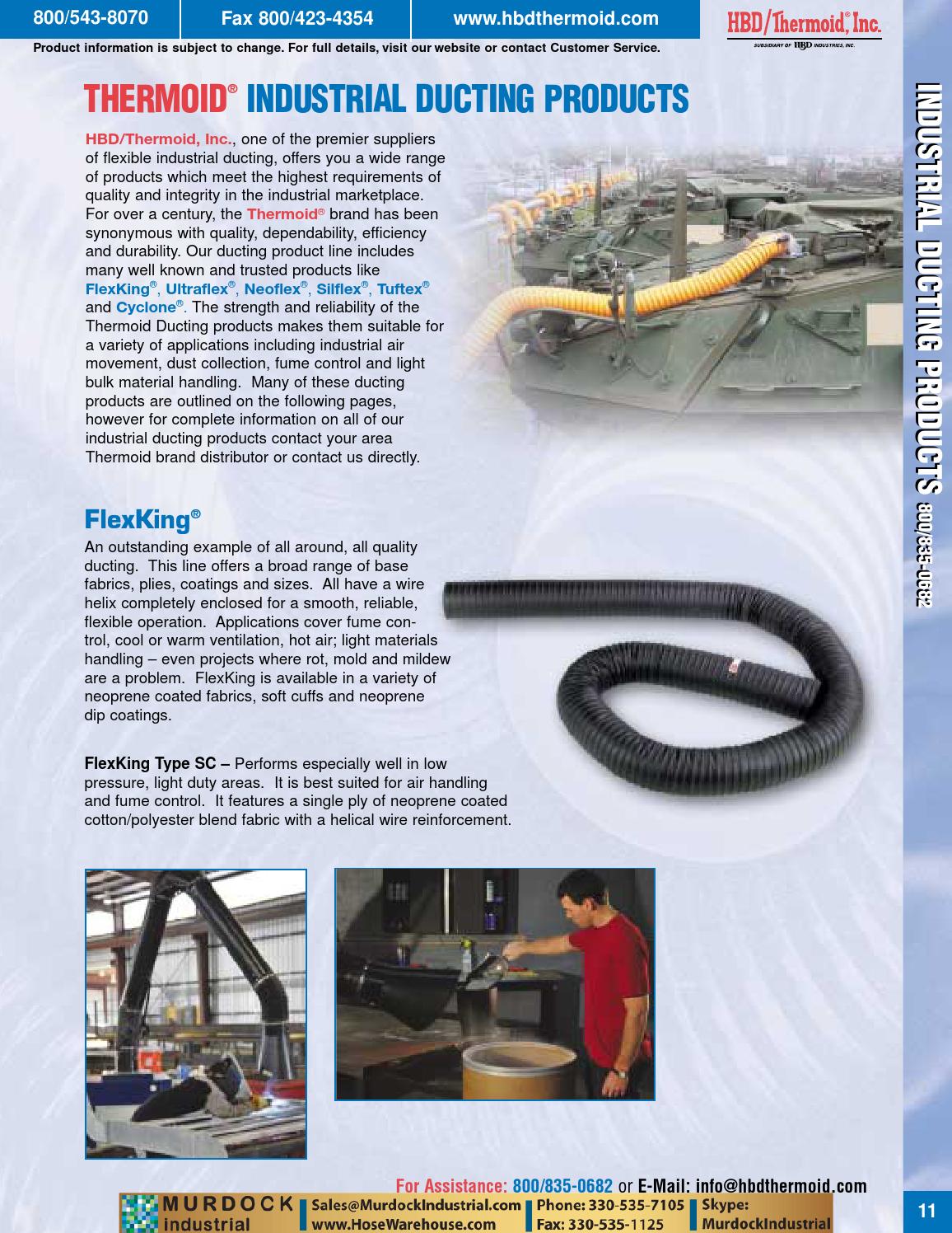 HDB Thermoid hose industrial catalog ducting main catalog hosewarehouse