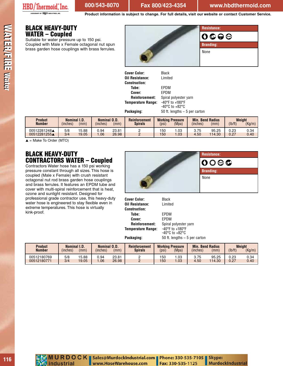 HDB Thermoid hose industrial catalog ducting main catalog hosewarehouse