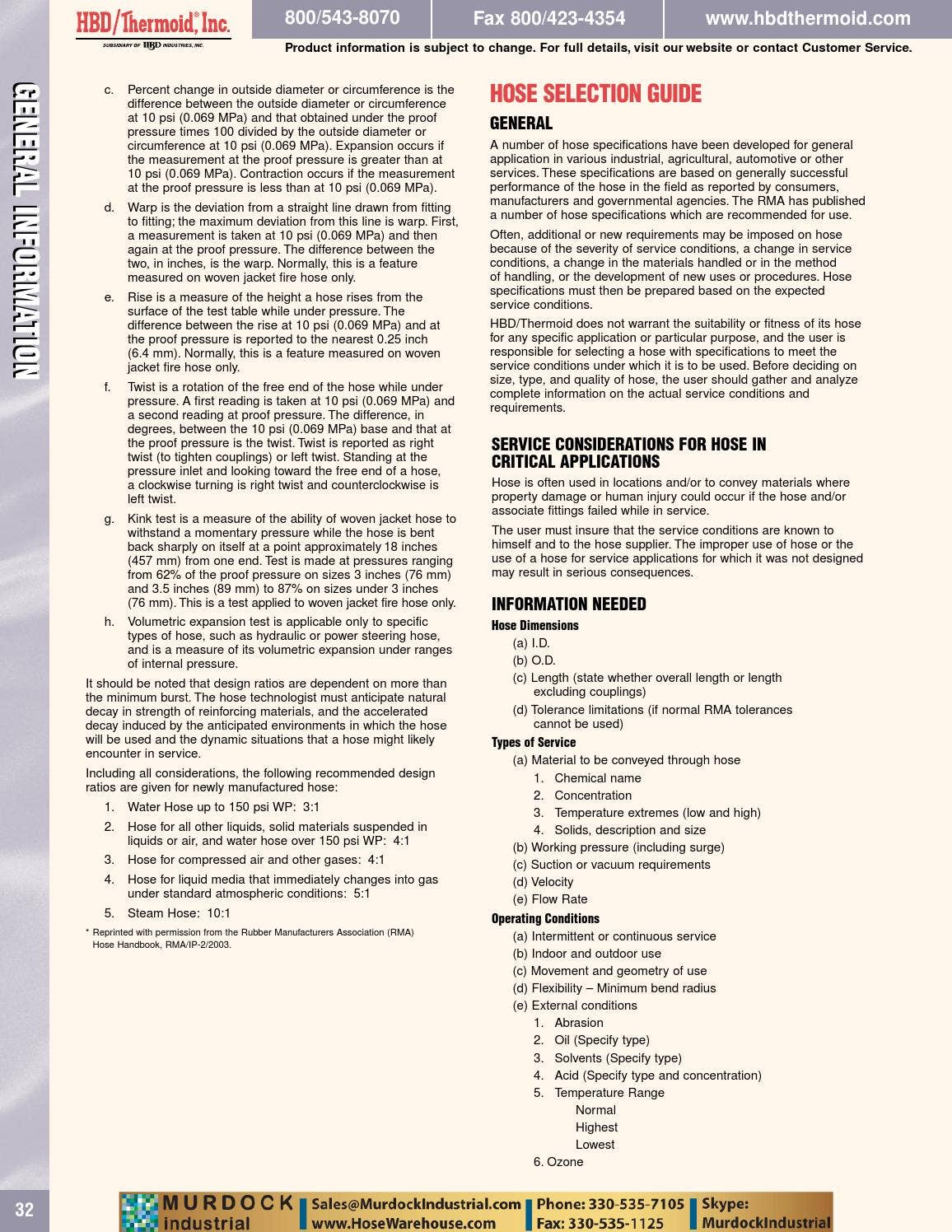 HDB Thermoid hose industrial catalog ducting main catalog hosewarehouse