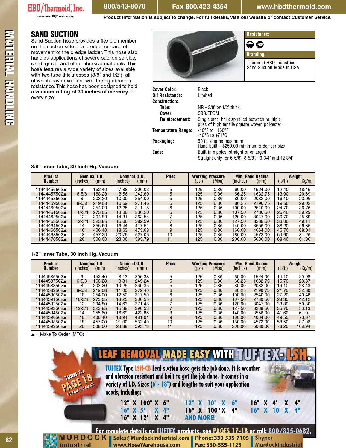 HDB Thermoid hose industrial catalog ducting main catalog hosewarehouse