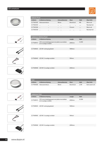 Dozon B.V. 灯饰目录 · Interieurbouw katern 照明 第 4 页