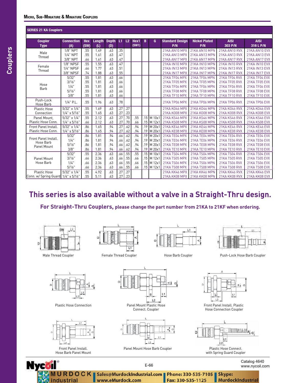 Parker nycoil tubing polyethylene nylon polyurethane catalog emurdock
