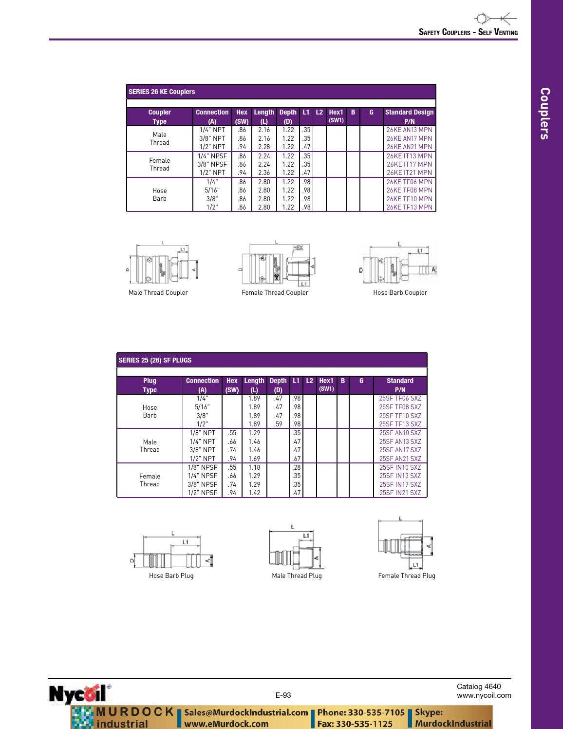 Parker nycoil tubing polyethylene nylon polyurethane catalog emurdock