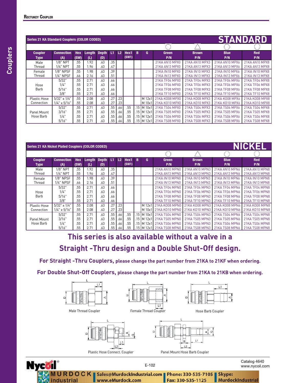 Parker nycoil tubing polyethylene nylon polyurethane catalog emurdock