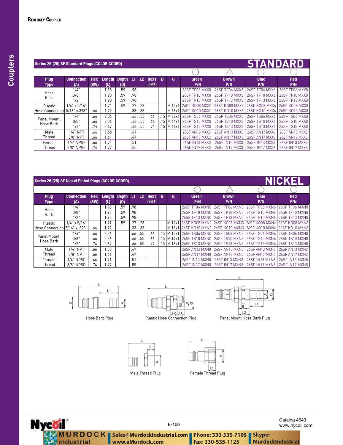Parker nycoil tubing polyethylene nylon polyurethane catalog emurdock