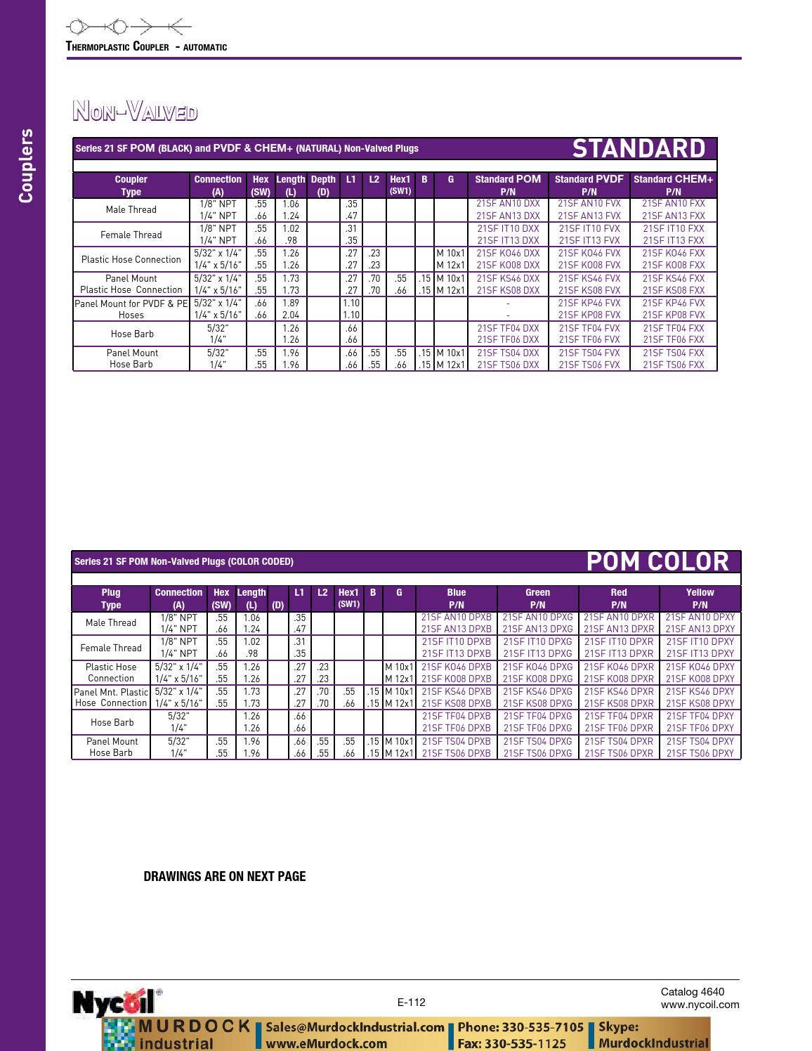 Parker nycoil tubing polyethylene nylon polyurethane catalog emurdock