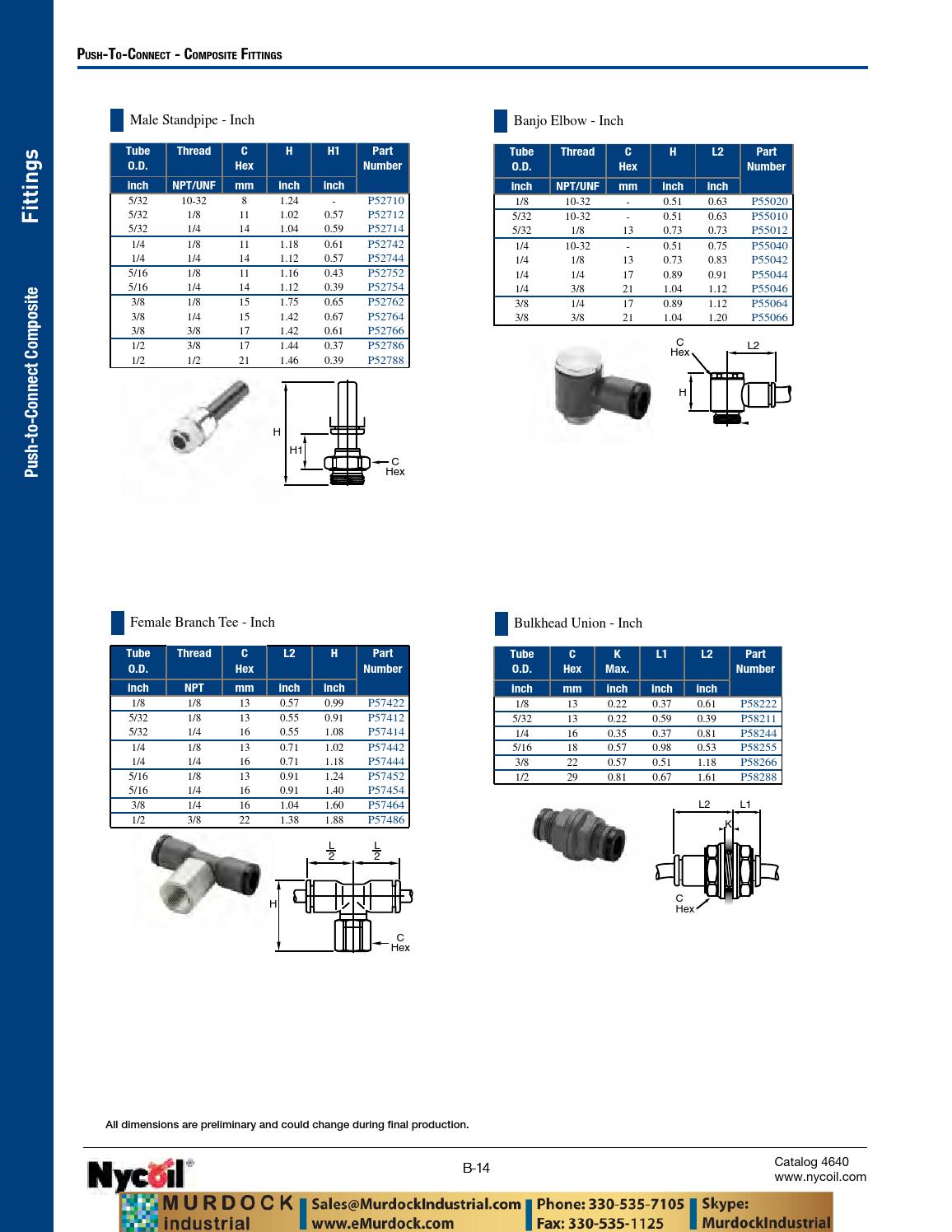 Parker nycoil tubing polyethylene nylon polyurethane catalog emurdock