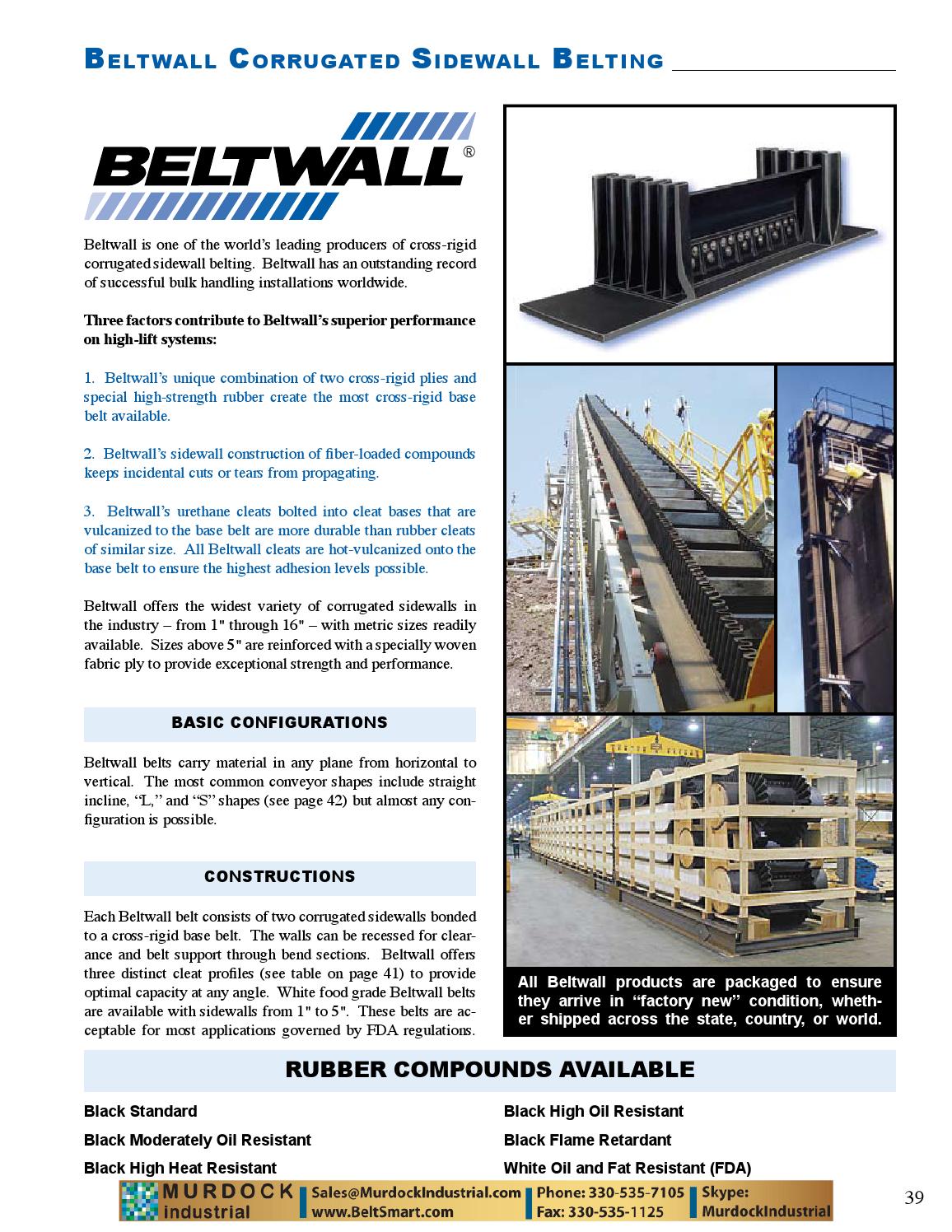 Belt service conveyorbelt catalog beltsmart by Murdock Industrial Issuu