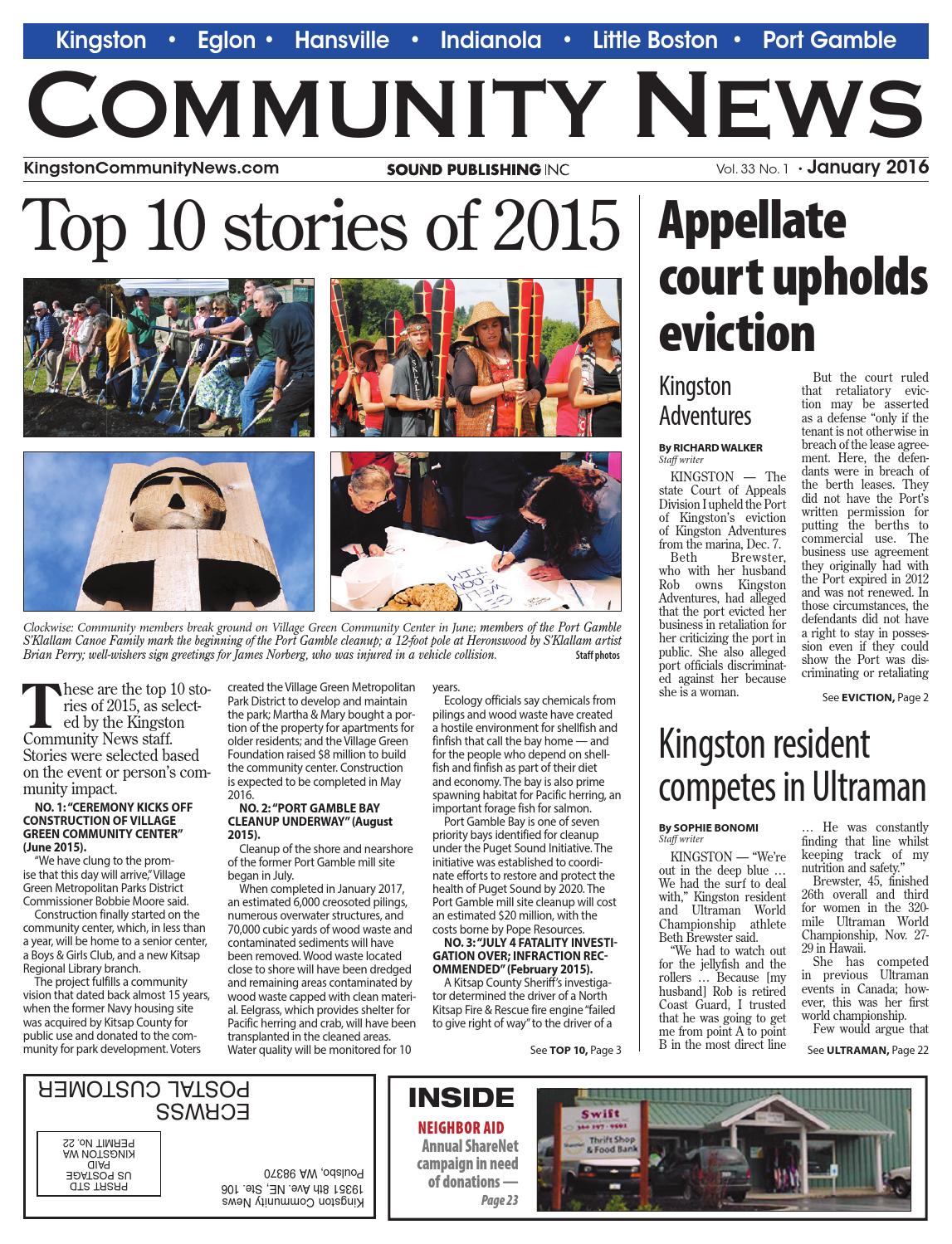 Kingston Community News, December 18, 2015 by Sound Publishing Issuu
