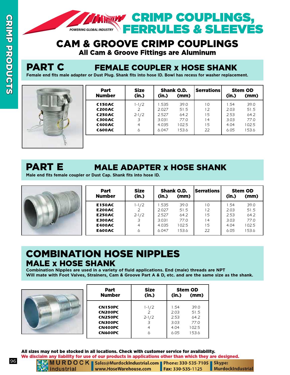 Jason industrial hose couplings accessories skirtboard catalog 2015