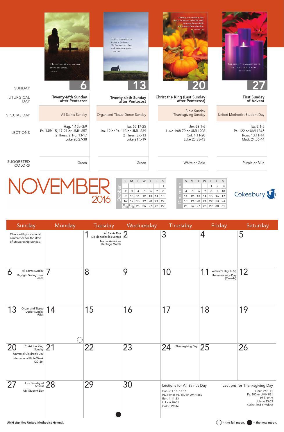 2016 Word Alive Bulletin Calendar by United Methodist Publishing House