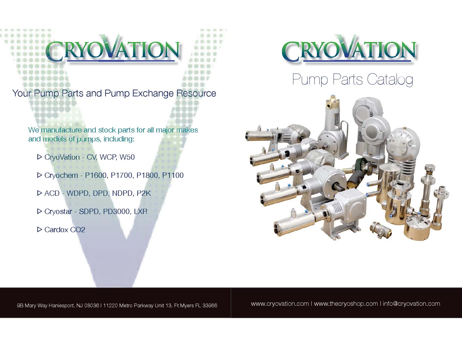 Cryovation Pump Parts Catalog by CryoVation Issuu