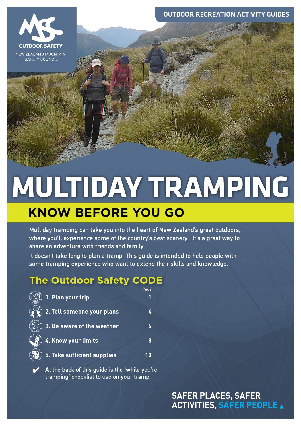 Multiday tramping activity guide by New Zealand Mountain Safety Council Issuu