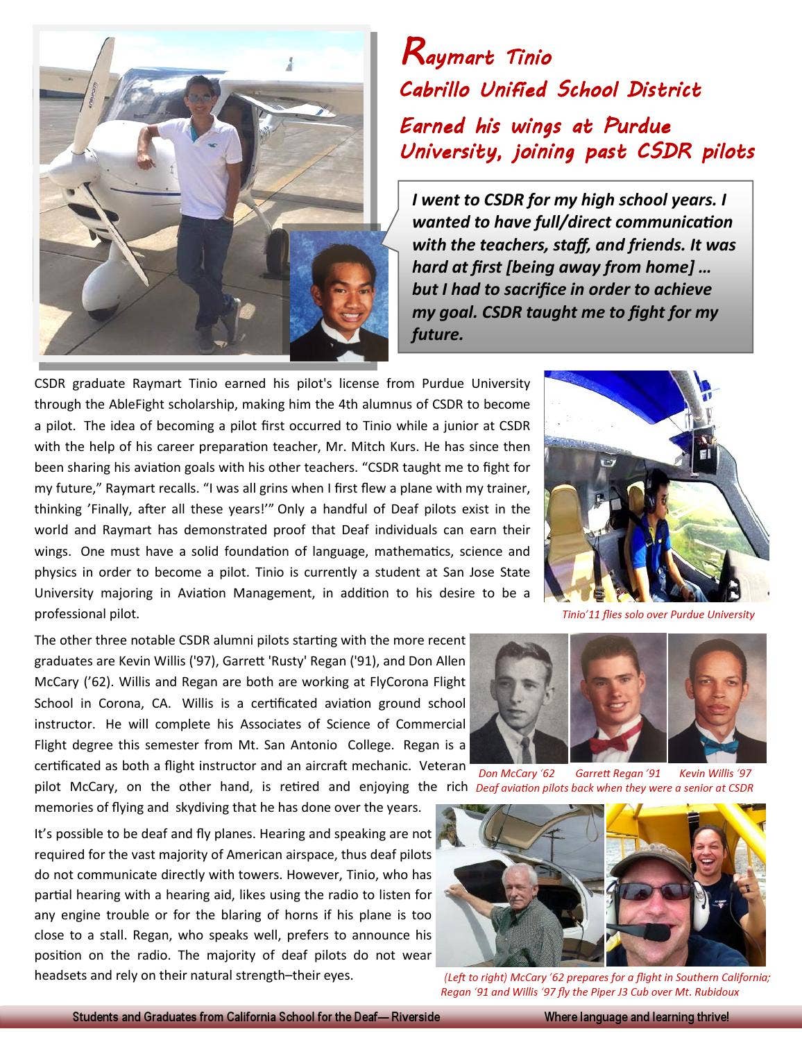 CSDR Students and Graduates by California School for the Deaf ...