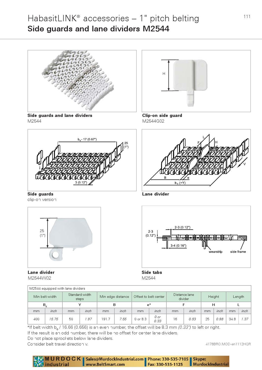 Habasit plastic modular belt product guide catalog habasitlink and