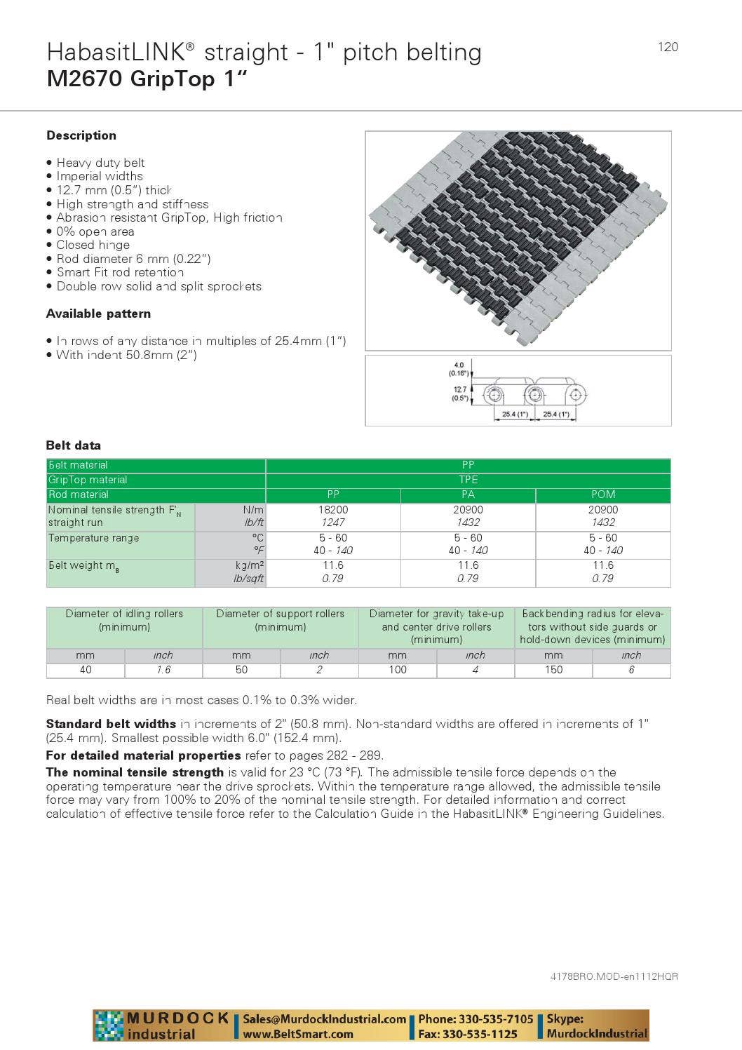 Habasit plastic modular belt product guide catalog habasitlink and
