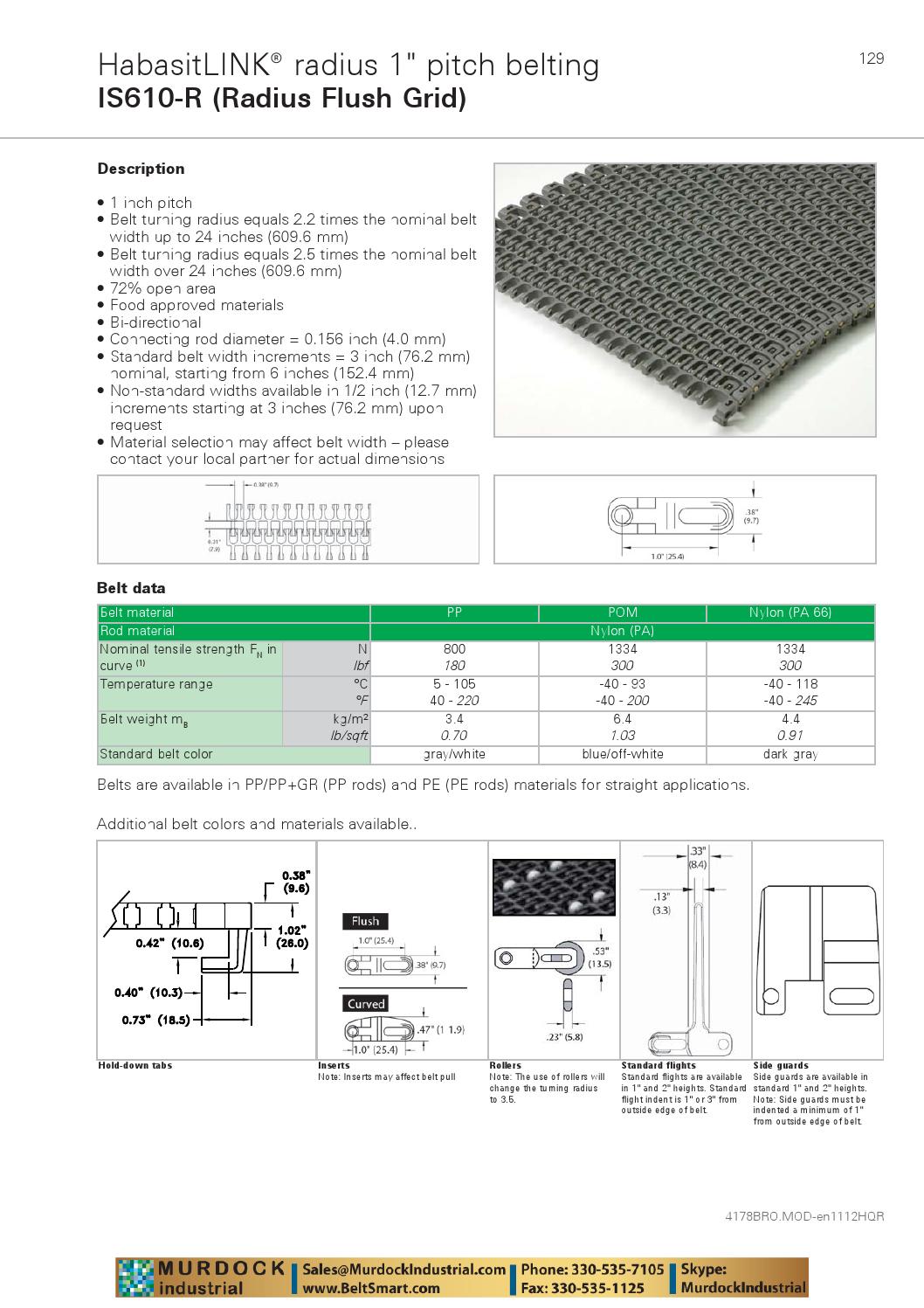 Habasit plastic modular belt product guide catalog habasitlink and