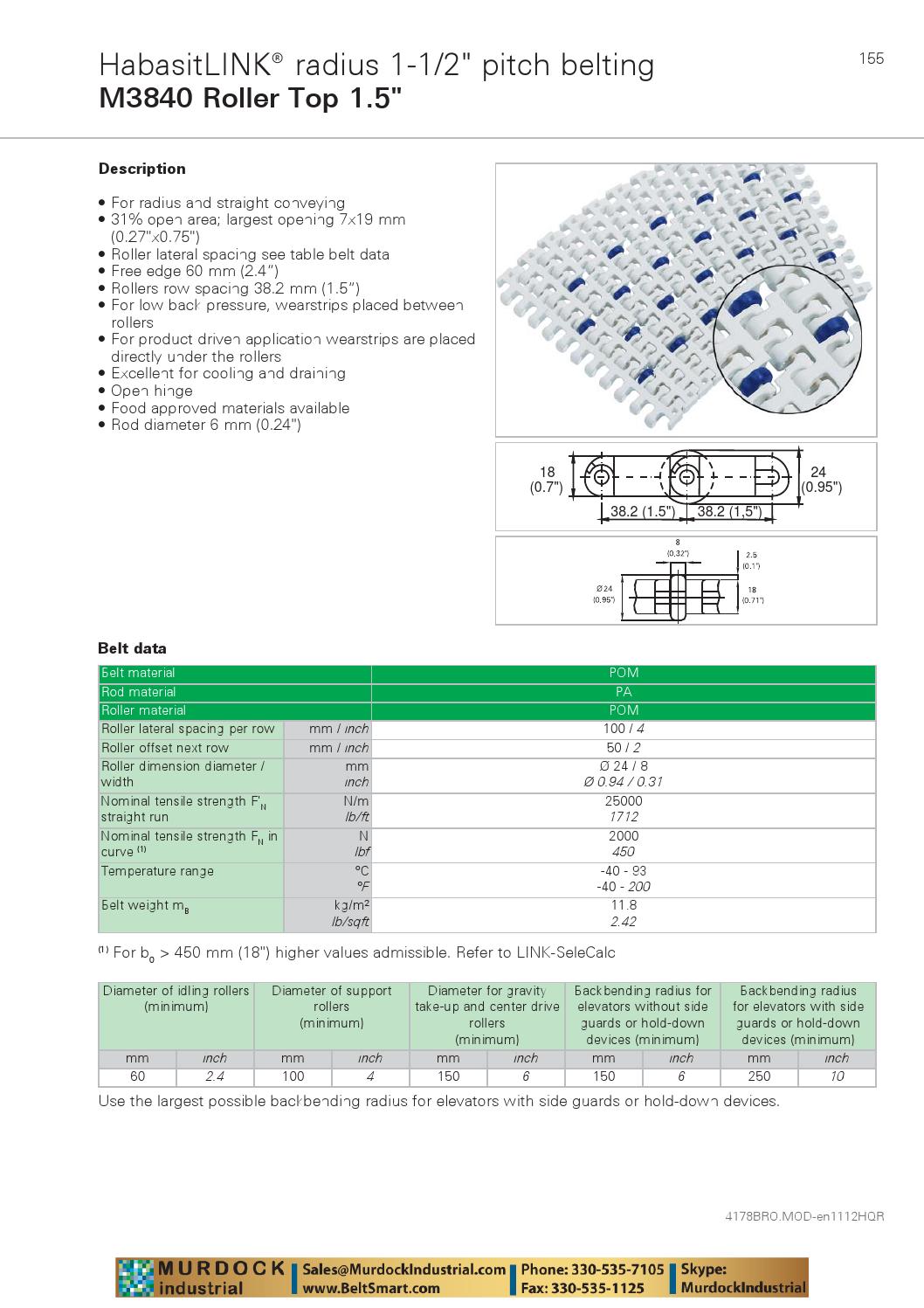 Habasit plastic modular belt product guide catalog habasitlink and sprockets beltsmart by