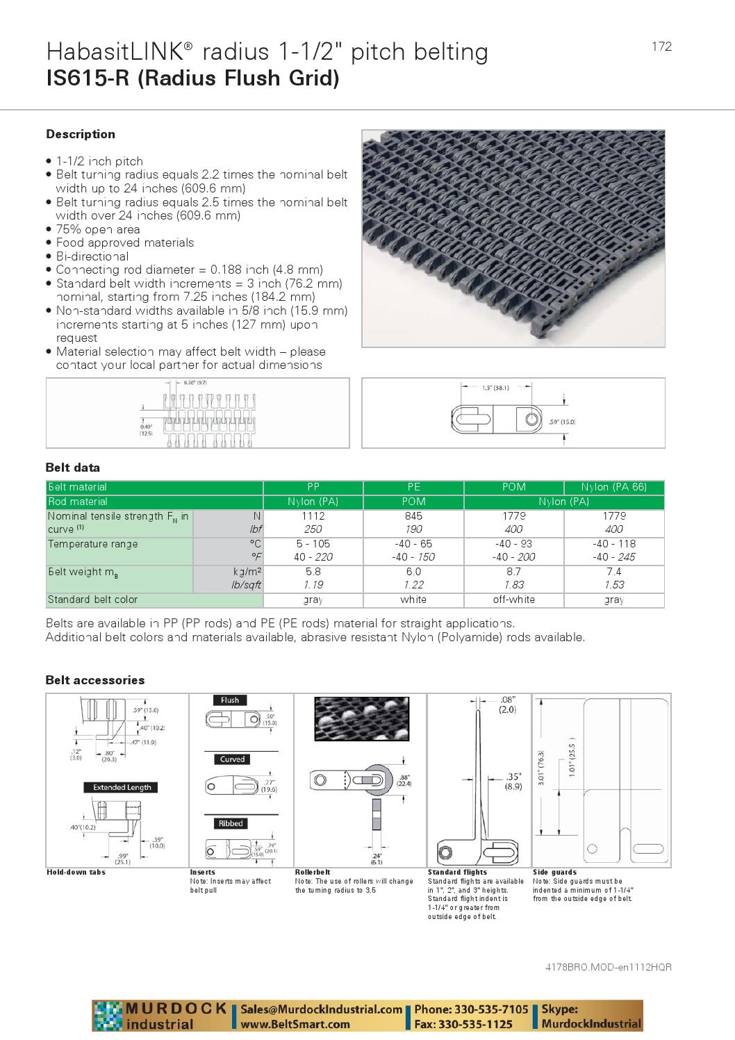 Habasit plastic modular belt product guide catalog habasitlink and
