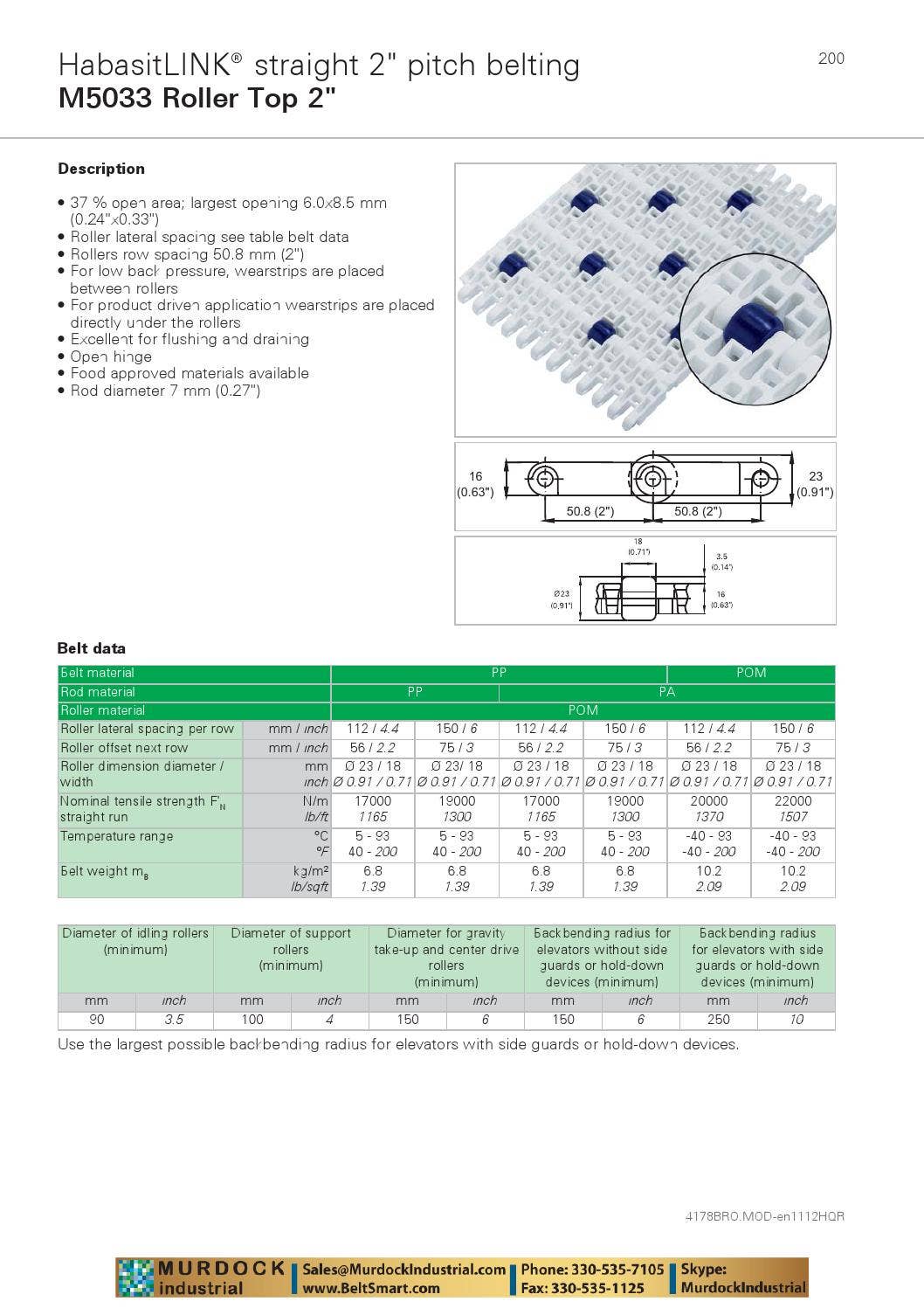 Habasit plastic modular belt product guide catalog habasitlink and